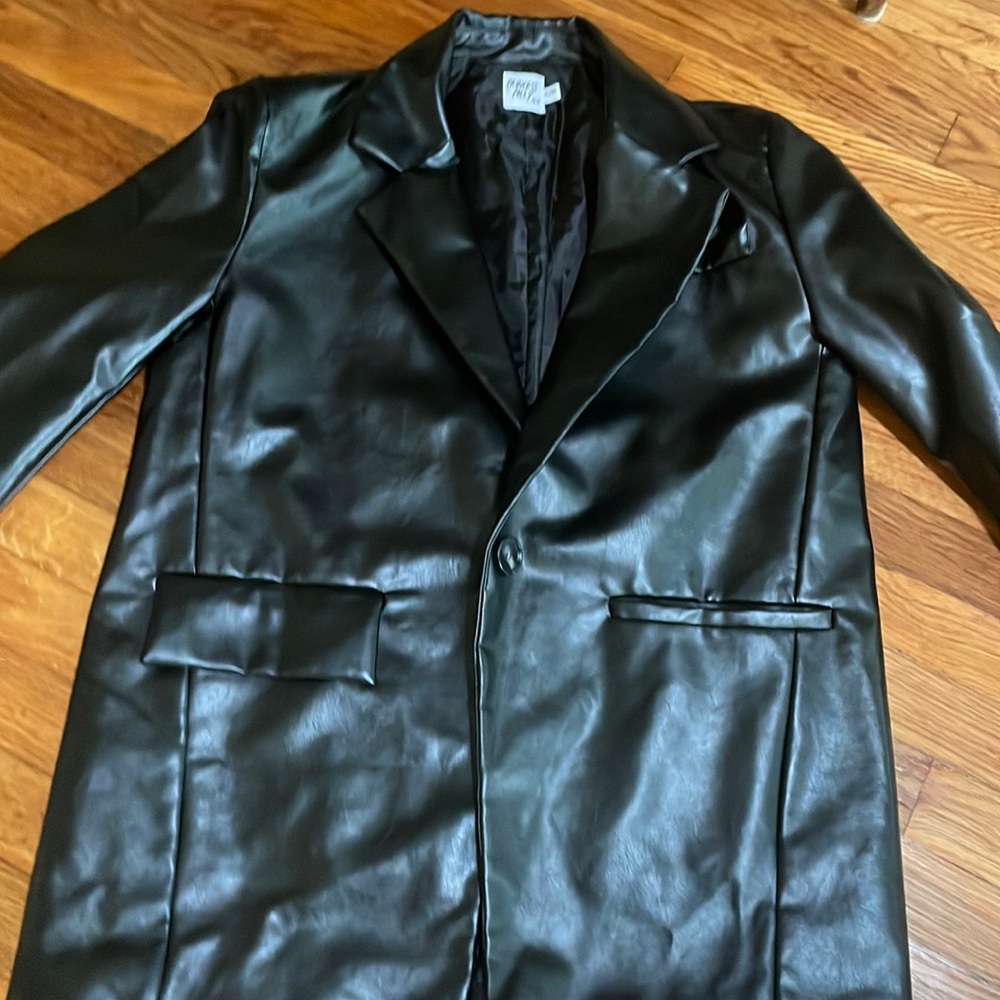 princess polly oversized faux leather blazer